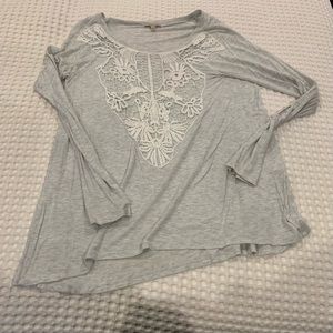 Long Sleeve Grey Anthro Shirt
